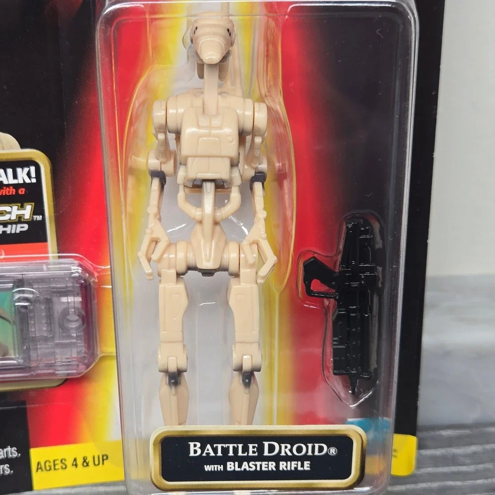 1998 Star Wars Episode I Battle Droid Action Figure CommTech Chip, Hasbro, 84092
